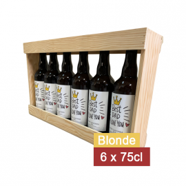 Bière 6 Gasconha Blonde 75 cL avec caisse bois