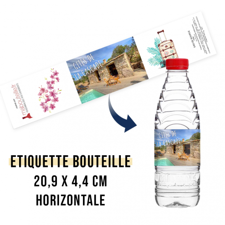 Étiquette personnalisée autocollante ovale pour bouteille champagne