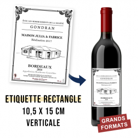 Autocollants de bouteille de vin de mariage d'impression personnalisée,  etiquette autocollante personnalisée avec photo bouteille de vin (40 Pcs,9  x