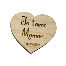 Magnet coeur "Je t'aime Maman"
