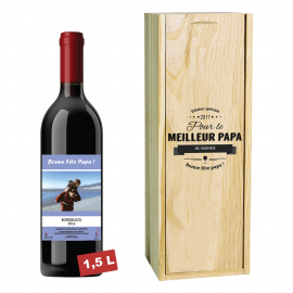 Coffret bois 1 magnum Bordeaux Rouge 2016