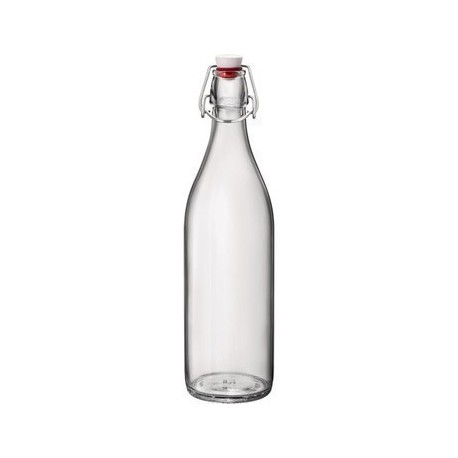 Bouteille de limonade transparente 75 cl avec bouchon mécanique