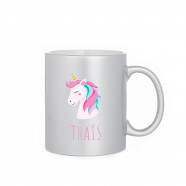 Mug personnalisé - Argent pailleté