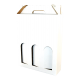 Coffret carton portable 3 Bouteilles blanc