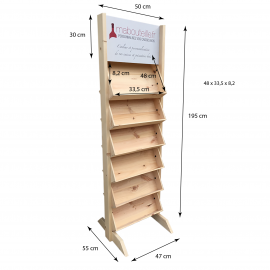 Présentoir bois 36 bouteilles personnalisé