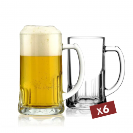 Chope de bière 50 cl (lot de 6) personnalisée