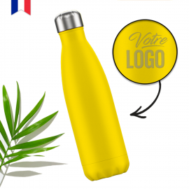 Bouteille isotherme 75 cl à graver Jaune