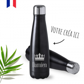 Bouteille en acier Noire 60 cl à graver