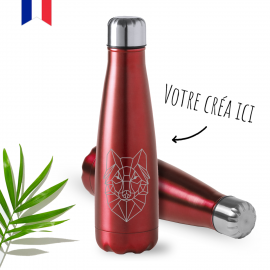 Bouteille isotherme Qwetch en inox Flowers rouge 750 ml : Ma pause