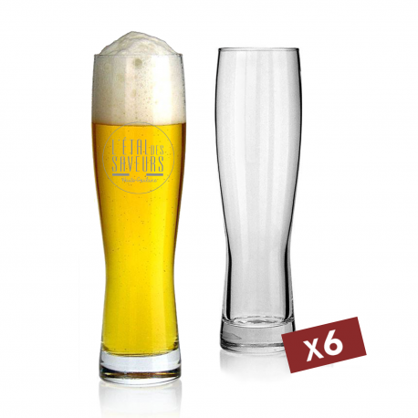 Verre à bière MONACO 50 CL (LOT DE 6) personnalisés