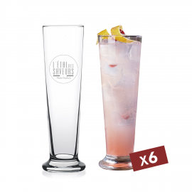 Verre à cocktail LONG 50cl (LOT DE 6) personnalisés