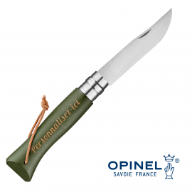 OPINEL N°08 Baroudeur Kaki Inox gravure laser