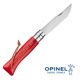 OPINEL N°08 Baroudeur Rouge Inox gravure laser