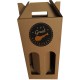 Coffret carton portable 2 Bouteilles kraft personnalisé