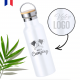 Bouteille isotherme AVENTURE blanche 500ml personnalisable