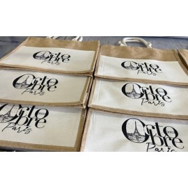 Sac en toile de jute personnalisé