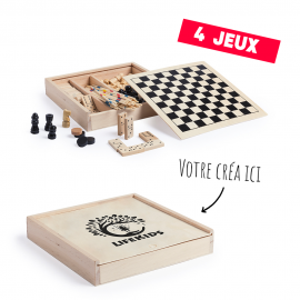 Set de 4 jeux en bois personnalisé